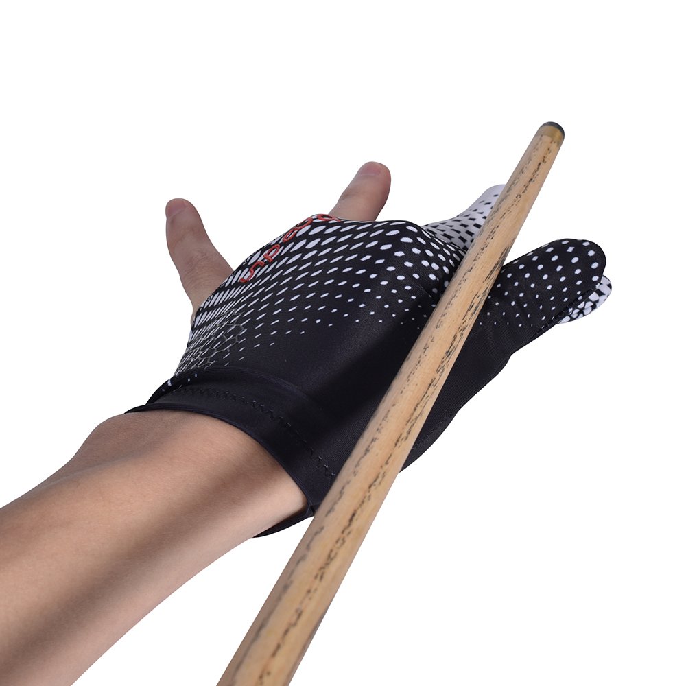 Gan Custom Billiards Sports Gloves Fingers Pool Cue Shooting Snooker Shooters Gloves Non Slip Pad 3 Unisex Sports Kit Spandex