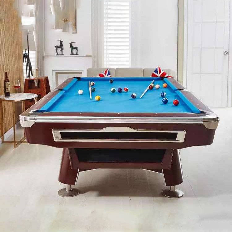 The most popular Pool Table Solid Wood 9ft pool Snooker table with light
