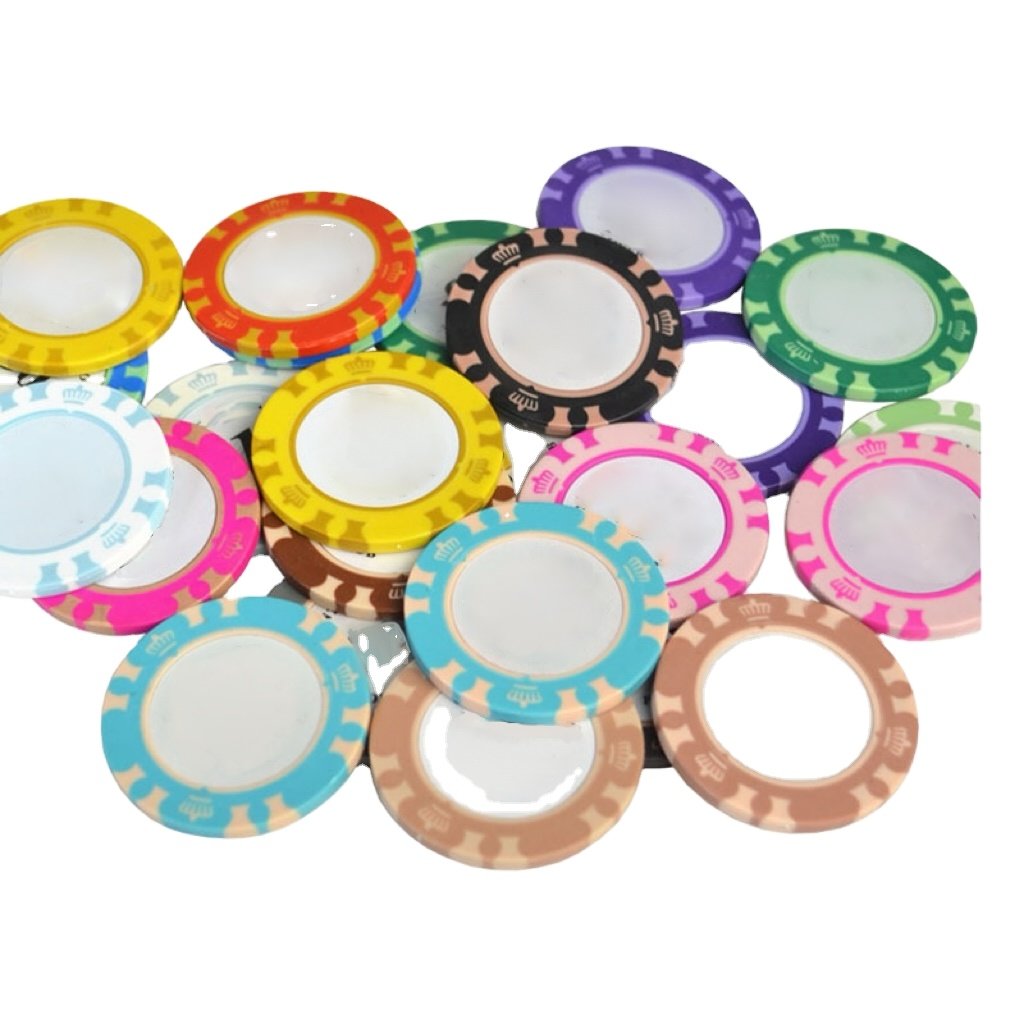 Customize Logo Built-in Iron Plate pure Clay Pokerchips Monte Carlo Clay Poker Chips 14g Custom for Texas Hold'em Blackjack