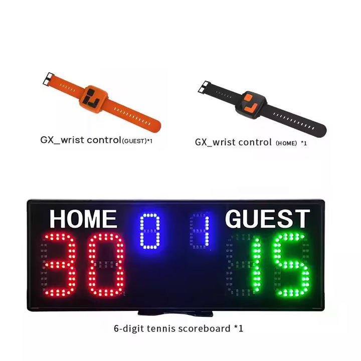 GANXIN LED Electric Digital Socreboard 18650 Chargeable Battery Powered Tennis