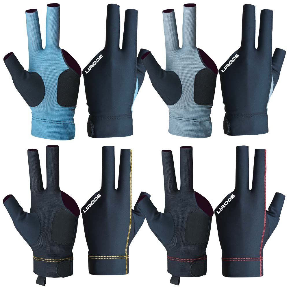 Wholesale Cheap Price Billiard Gloves Four-color Durable Non-slip Breathable Blilliard Accessories Snooker Gloves OPP Bag Wood