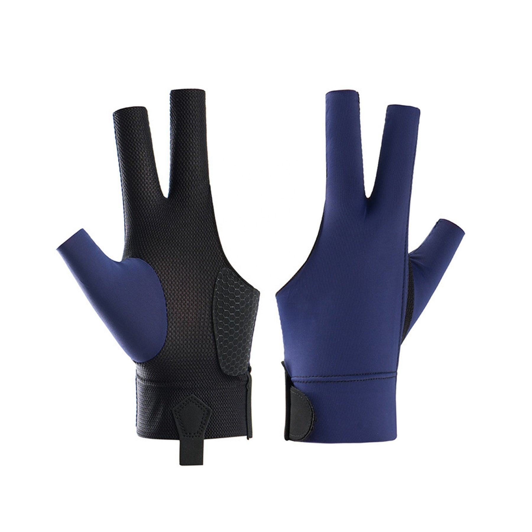 Custom Logo Cue Stick Billiard Gloves Breathable 3 Finger Billiard Gloves Snooker Pool Gloves For Professional Table Player