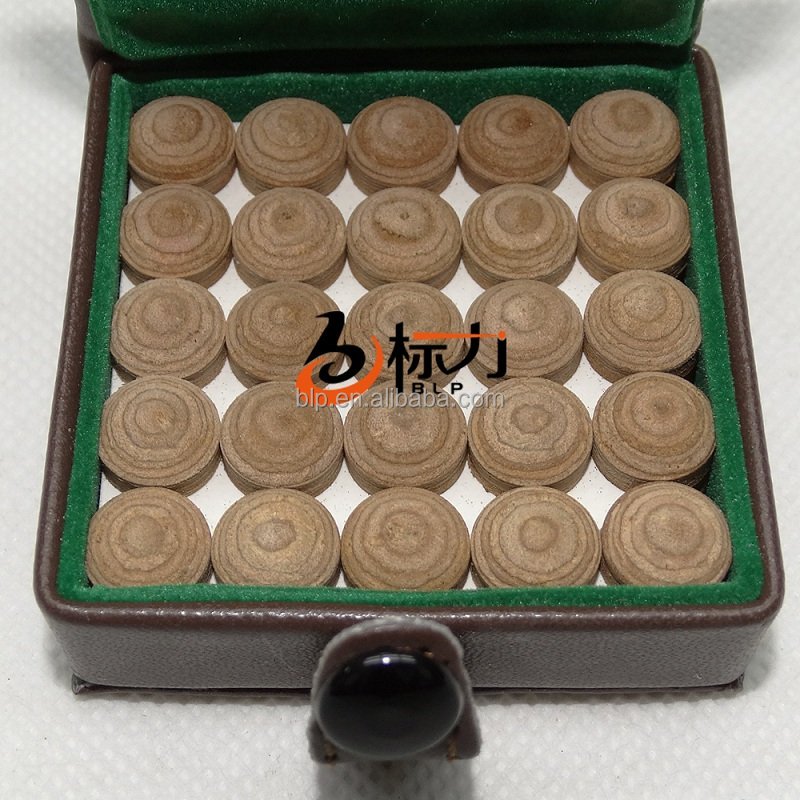 real leather billiard snooker pool cue tips muti layer billiard accessories for sale