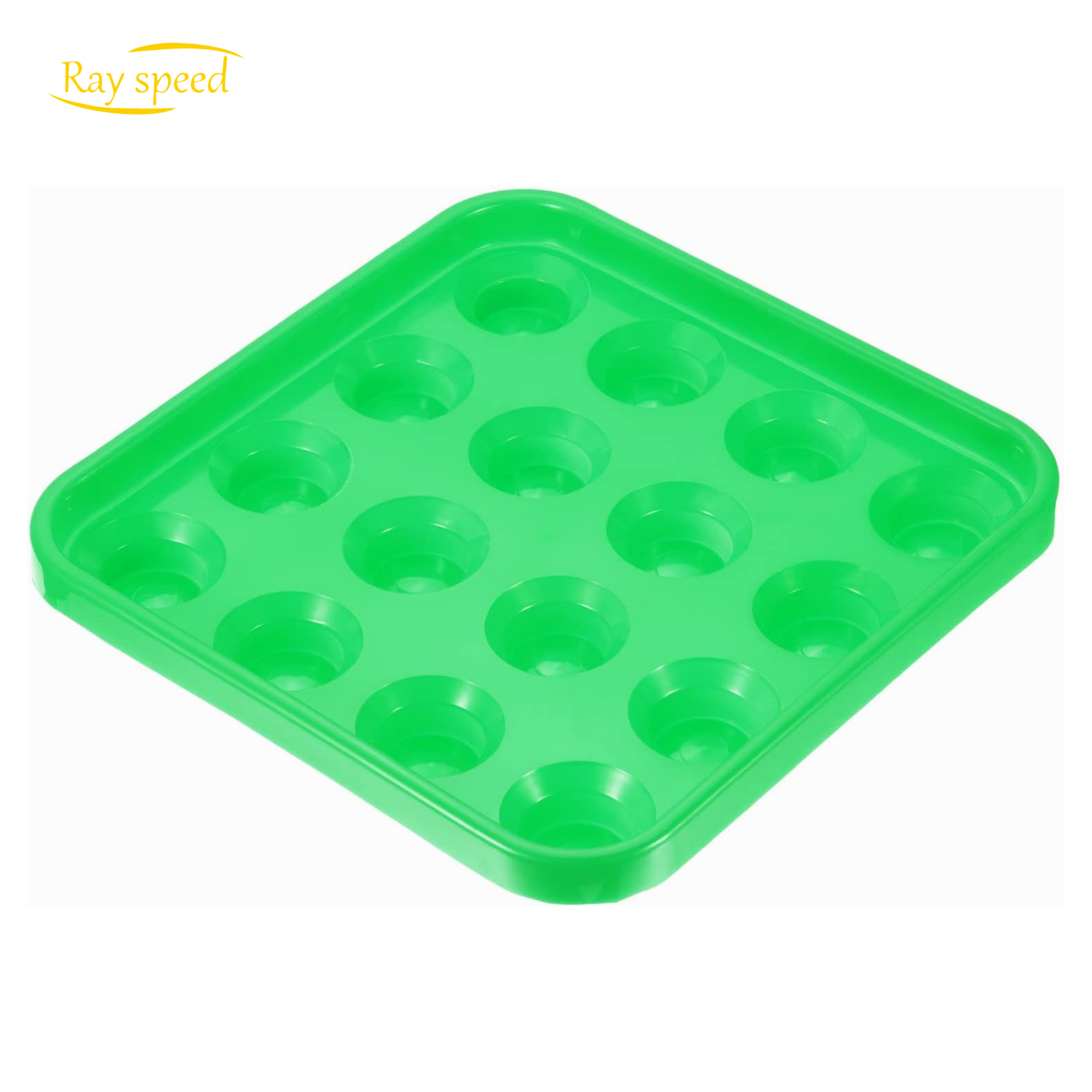 Rayspeed Pool Ball Tray, Billiard Ball Holder,Snooker Ball Storage Tray Tool Pool Table Accessory For 16 Balls(Green)