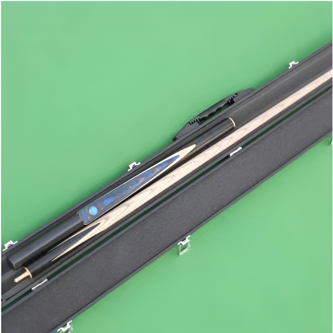 Snooker Pool Billiards Cue Stick with Carbon Fiber Shaft and Brass Joint Leather and Ash Wood Butt Sleeve Accessory
