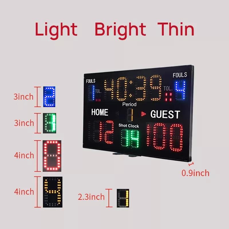 Manual Remote Sport Sports Led Small Swimming Hockey Scoreboards Portable Cricket Flag Football Scoreboard