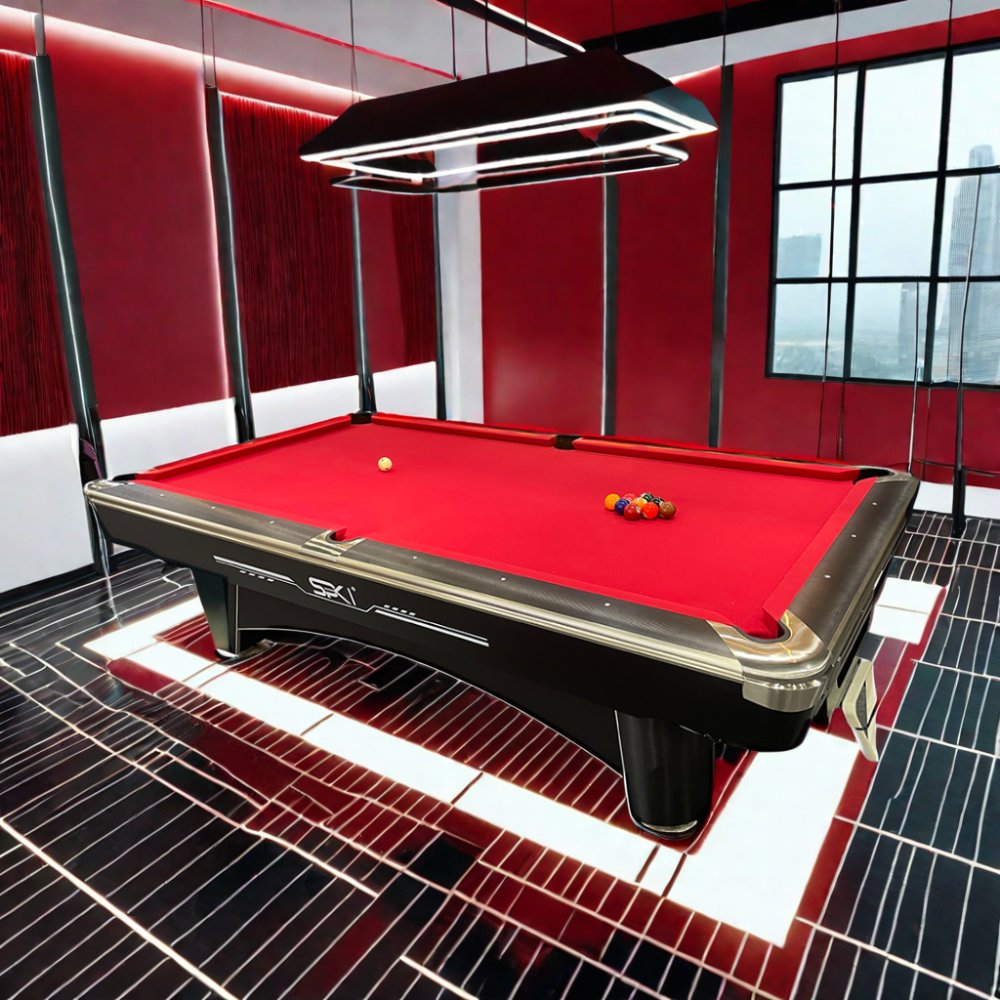 New design American Nine-ball Snooker Billiard Pool Table with leather billiard pocket