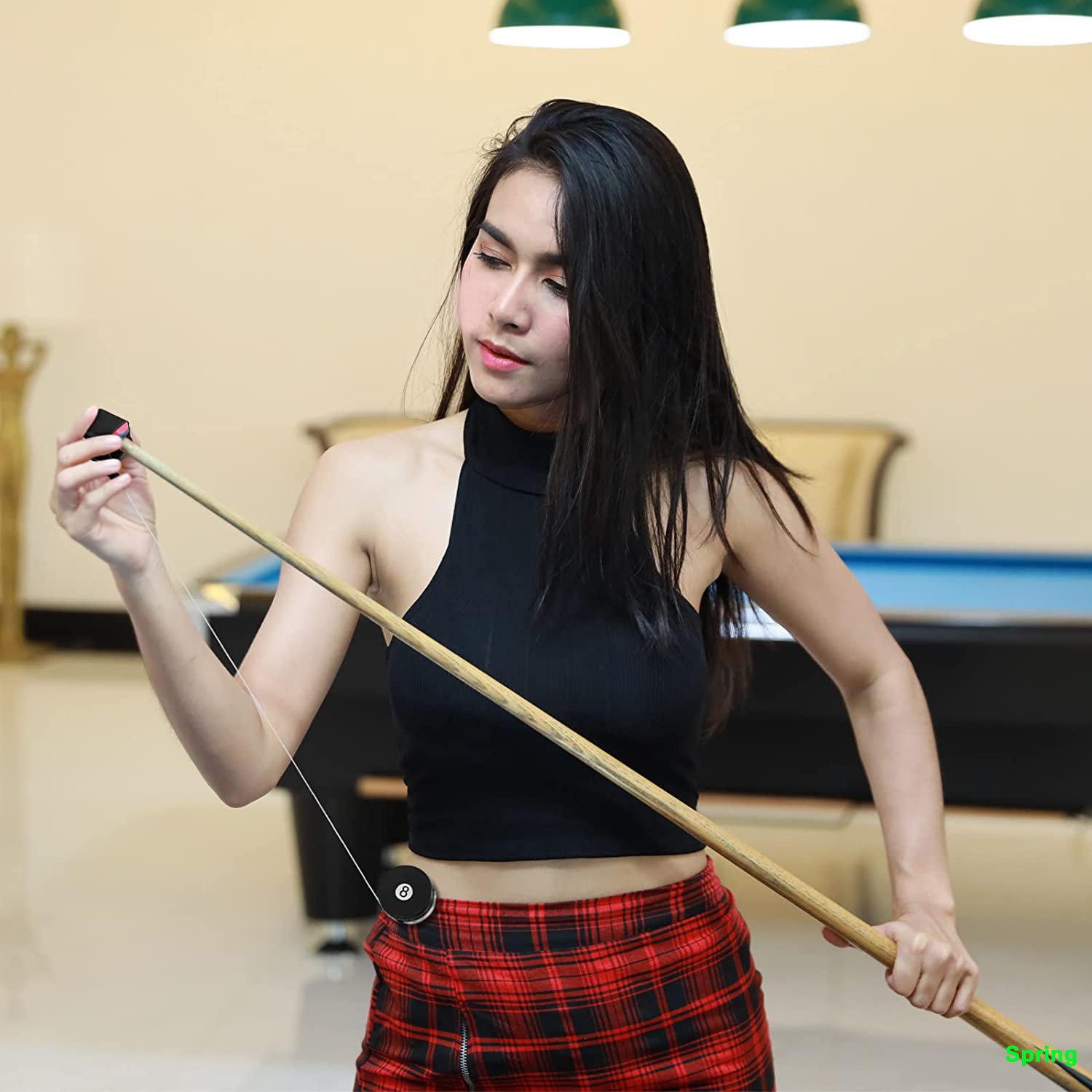 Billiard Accessories Snooker Pool Cue Chalk Holder Retractable Drawing Belt Clip Snooker Practical Tool Badge Reel Chalk Case
