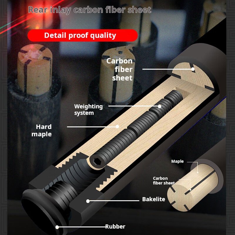 KONLLEN Wanshi Kanglun Jiuwuzun billiard cue carbon fiber big head black eight or nine balls inlaid billiard private cue