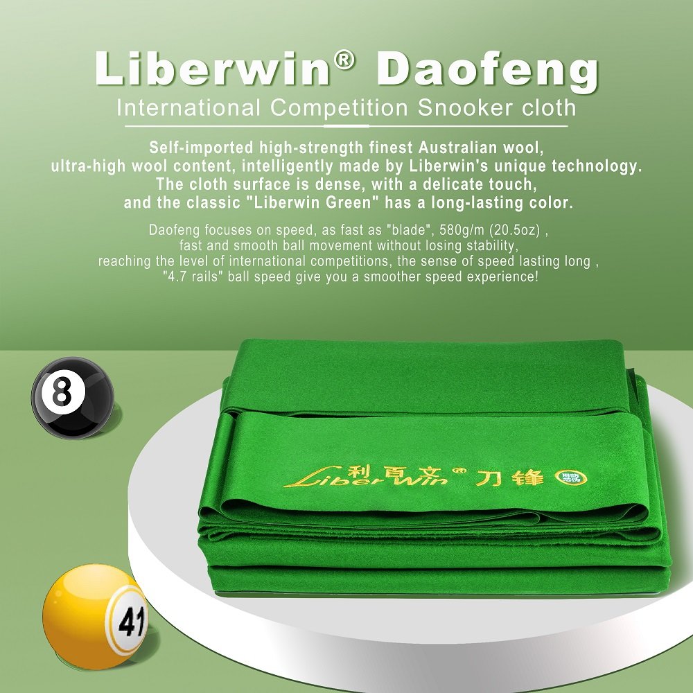 Liberwin brand zhengfeng simulated 6811 superfine snooker cloth available and affordable woolen felt