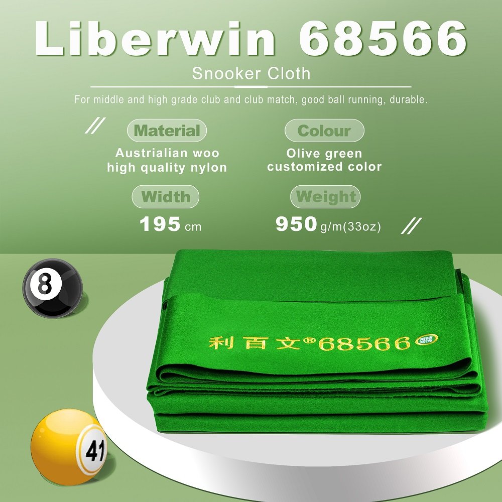 Liberwin brand zhengfeng simulated 6811 superfine snooker cloth available and affordable woolen felt