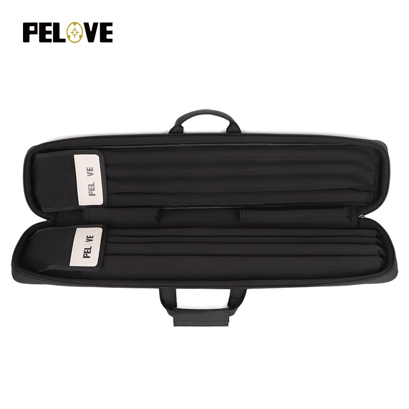 customize logo PU Leather 3x5 pool cue case stick case High Capacity Billiard Cue Case with double shoulder strap