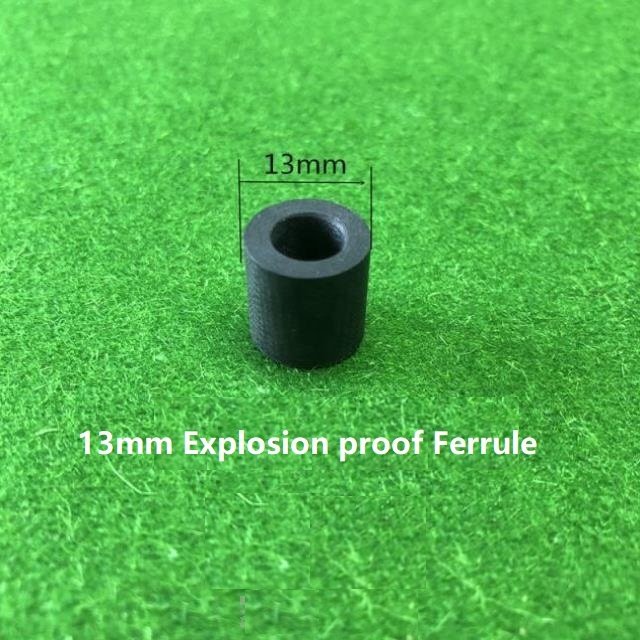 Pool Cue Anti-explosion Black / White Carbon Ferrule 13MM Billiard Que Top Size For Sale