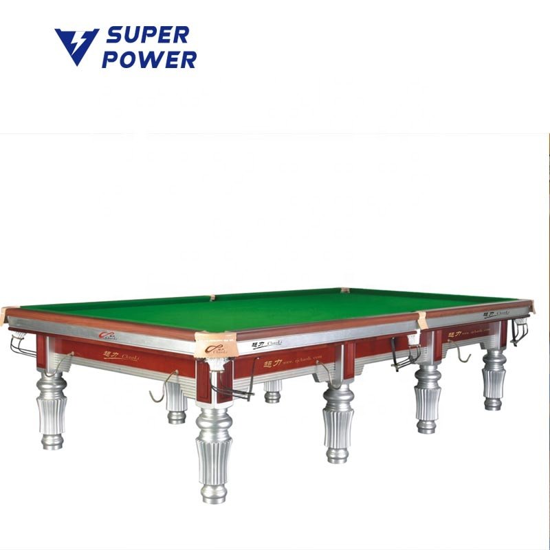 Factory price 12ft standard snooker table with steel cushion