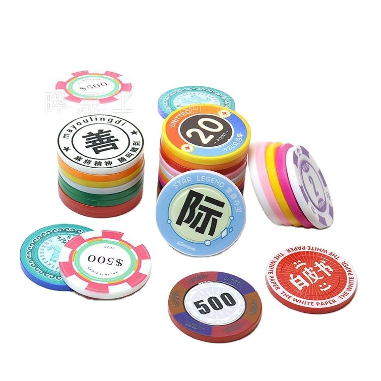 Factory Price Cheap Entertainment Plastic Professional Premium Custom Game Token Coin Poker Chips For Sales