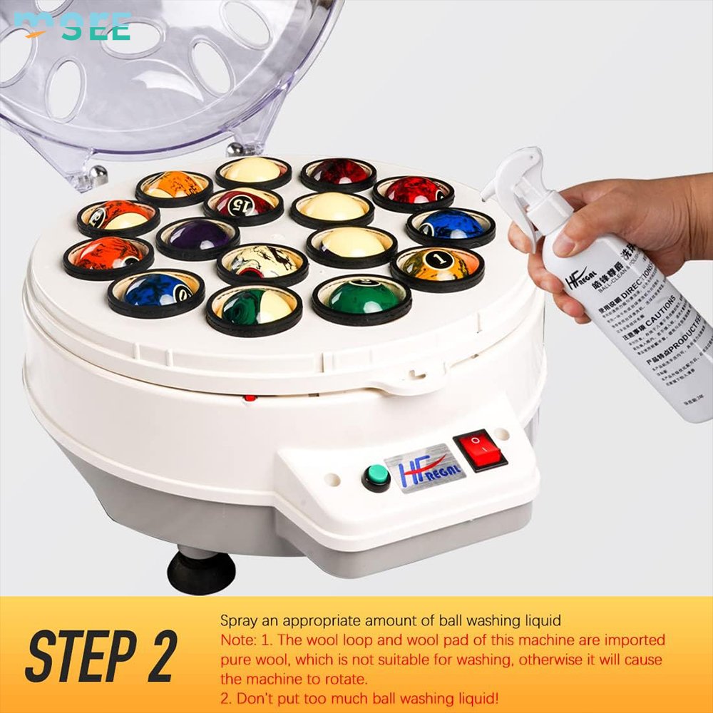 SeeMore Selection Automatic 16/22 Balls British American Clean Polish Care for Pool Balls Snooker Polishing Washing Machine