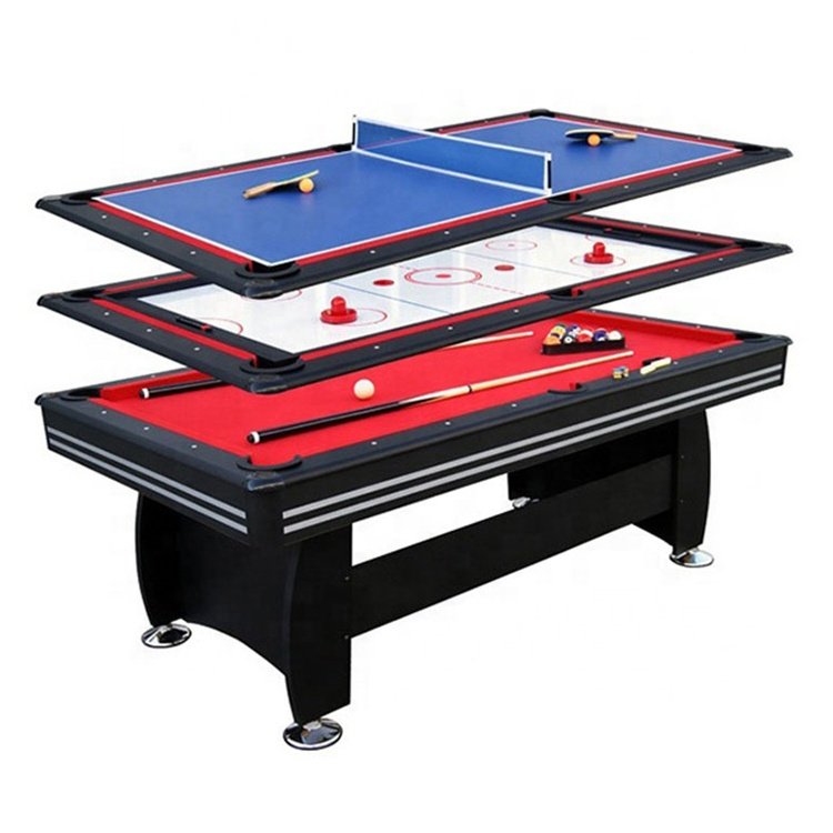 Konford OEM 3 in 1 Pool Table with Pingpong Air Hockey Snooker Billiard Three in One Small Mini Pool Table from China Factory