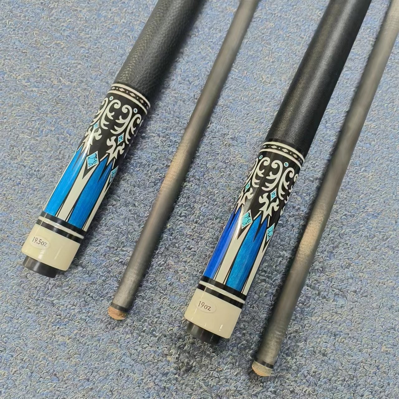Premium Genuine Carbon Fiber Shaft Maple Butt Leather/Nylon Wire Grip 12.5mm 1/2 Billiard Pool Cue