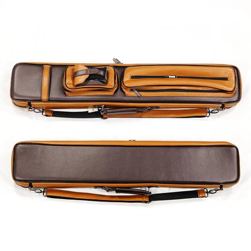 Professional 2B4S Modern Leather Pool Cue Case with 6 Holes Billiard Snooker Stick Box Single Piece Sale