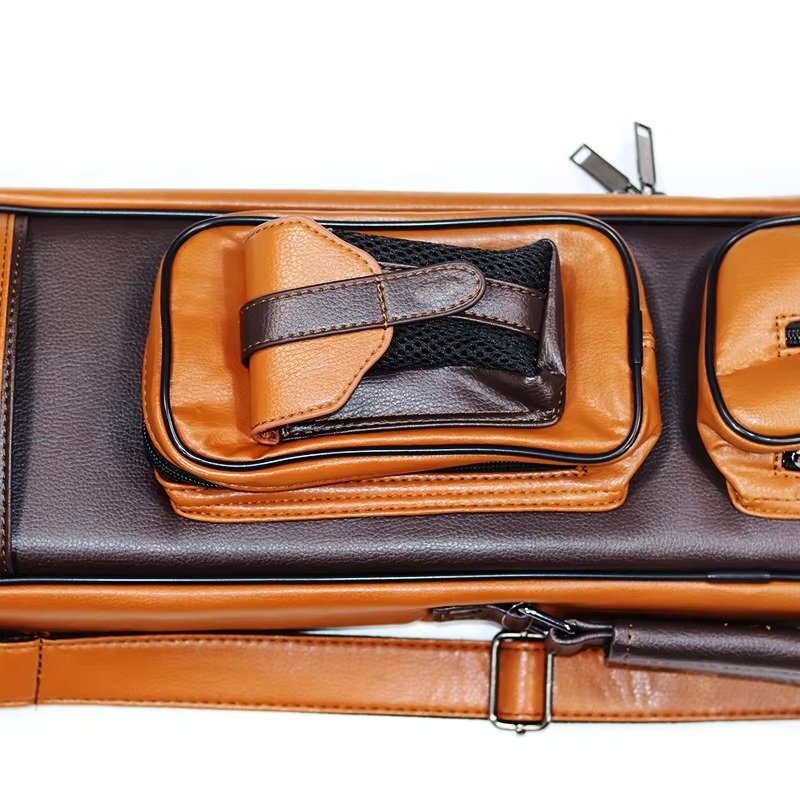 Professional 2B4S Modern Leather Pool Cue Case with 6 Holes Billiard Snooker Stick Box Single Piece Sale