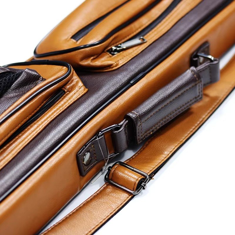 Professional 2B4S Modern Leather Pool Cue Case with 6 Holes Billiard Snooker Stick Box Single Piece Sale