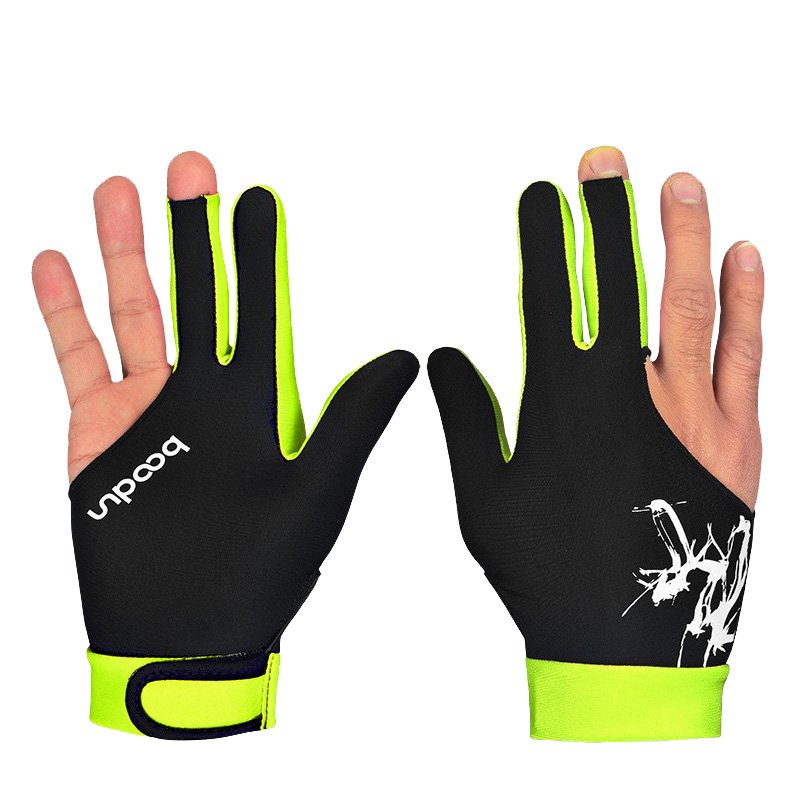 BOODUN 3 finger left billiard pool snooker table game fabric glove-multi color choose from