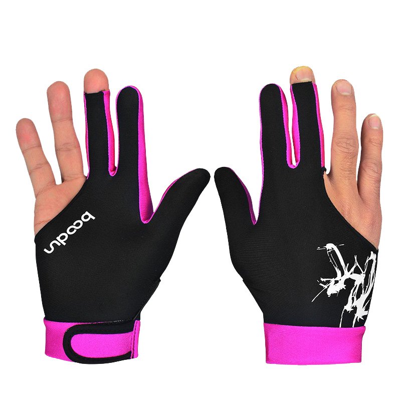 BOODUN 3 finger left billiard pool snooker table game fabric glove-multi color choose from