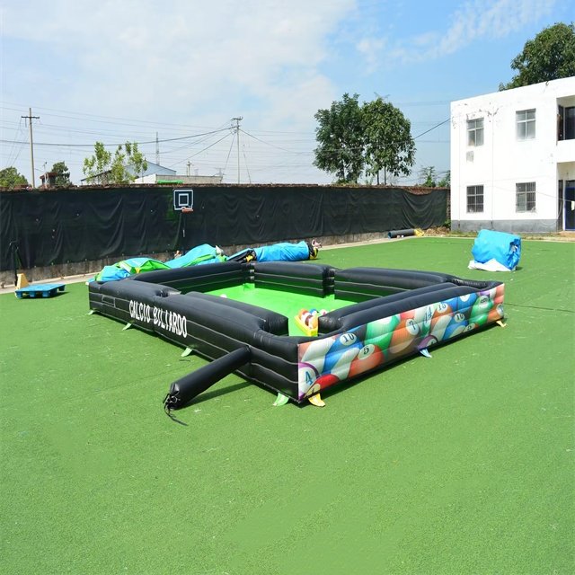 Top rated billiard adult inflatable wipeout sport games inflatable snooker football pool table