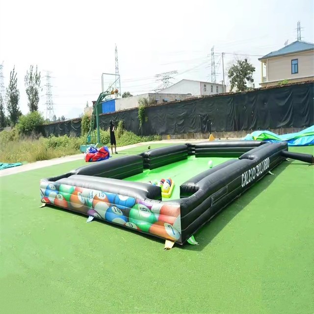 Top rated billiard adult inflatable wipeout sport games inflatable snooker football pool table
