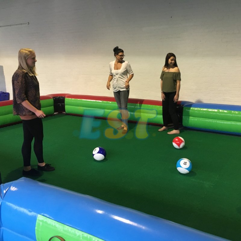 Inflatable Snookball Table Inflatable Human Billiards Games Team Building Inflatable Arena Games For Adult