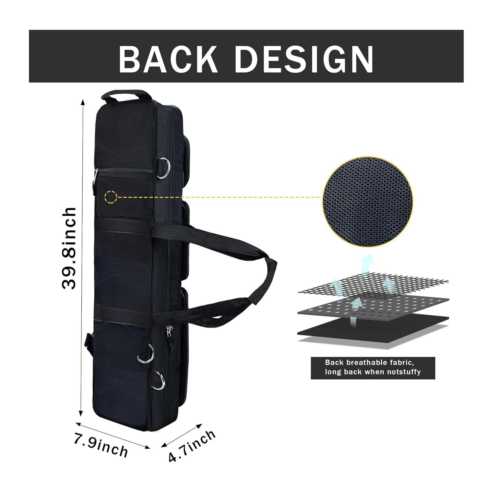 Custom pool Cue Cover Large capacity Pool Cue Bag Multi-pocket portable hidden shoulder strap for 5 sticks and 5 hips