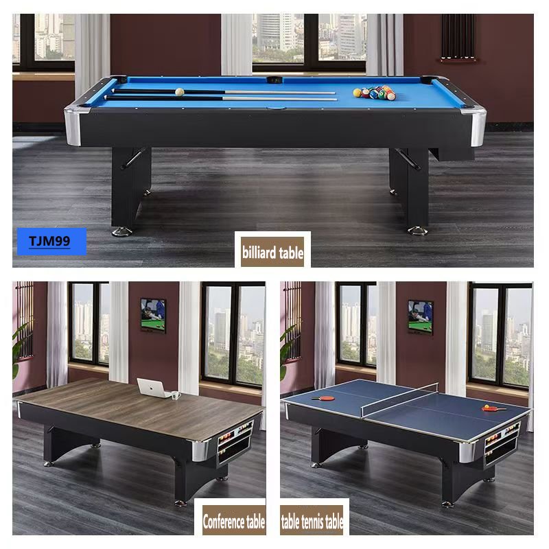 olan Multiple games 3.4 in 1 Rotary Air Hockey, snooker pool table, table tennis, adult Billiard Table with dining table