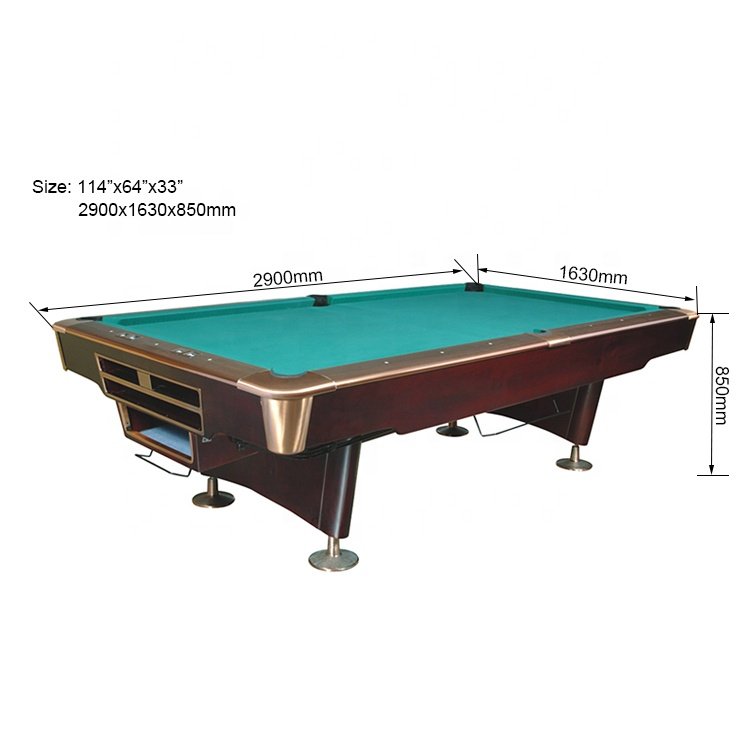 9ft British Style Tournament Solid Wood Slate Snooker Table Club Family Indoor Outdoor Automatic Ball Return Pool Table