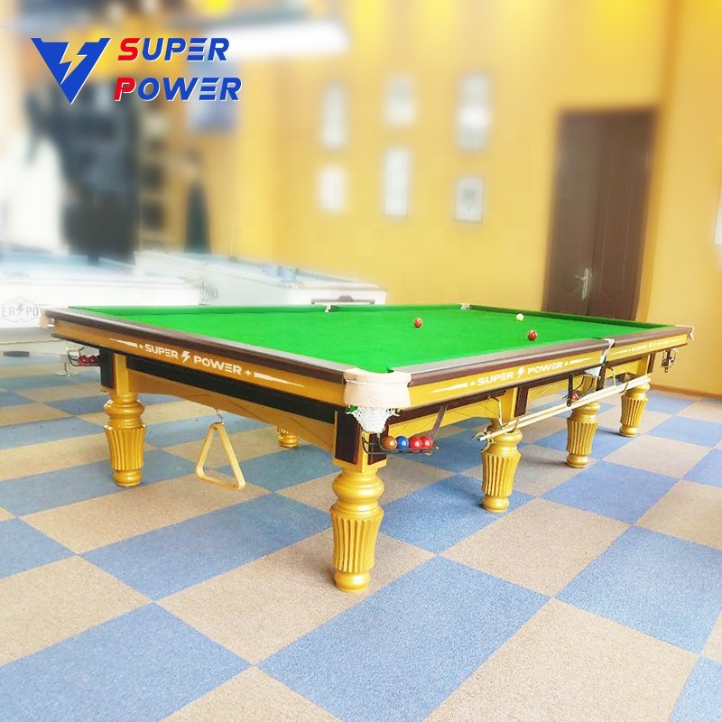 2024 hot-selling China manufacturer wholesale steel block cushion snooker table 12ft stone slate pool table for club