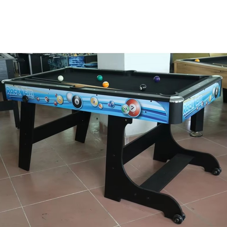 5ft pool fold leg snooker stand billiard game table home use space save
