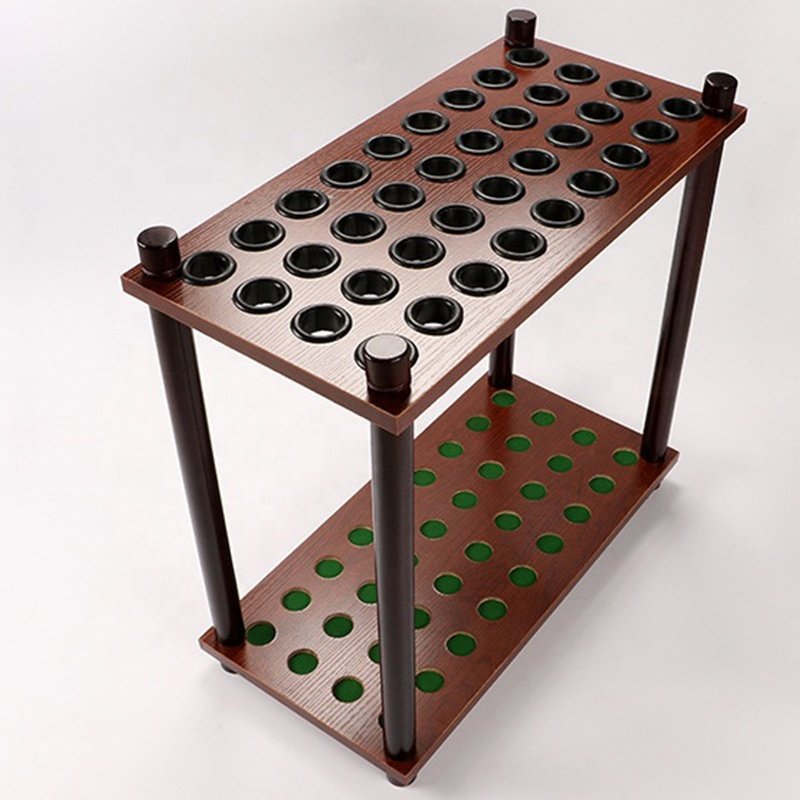 Square Shape Snooker & Billiard Cue Standing Rack Pool Sticks Holder 36 Holes