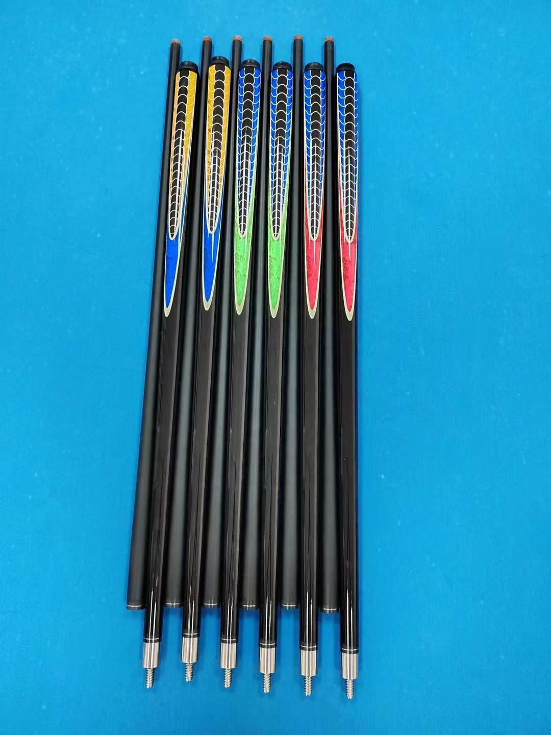 High Quality Carbon Fiber glass fiber 1/2 Billiard Pool Cue With11.5mm 13mm Tip For Sale