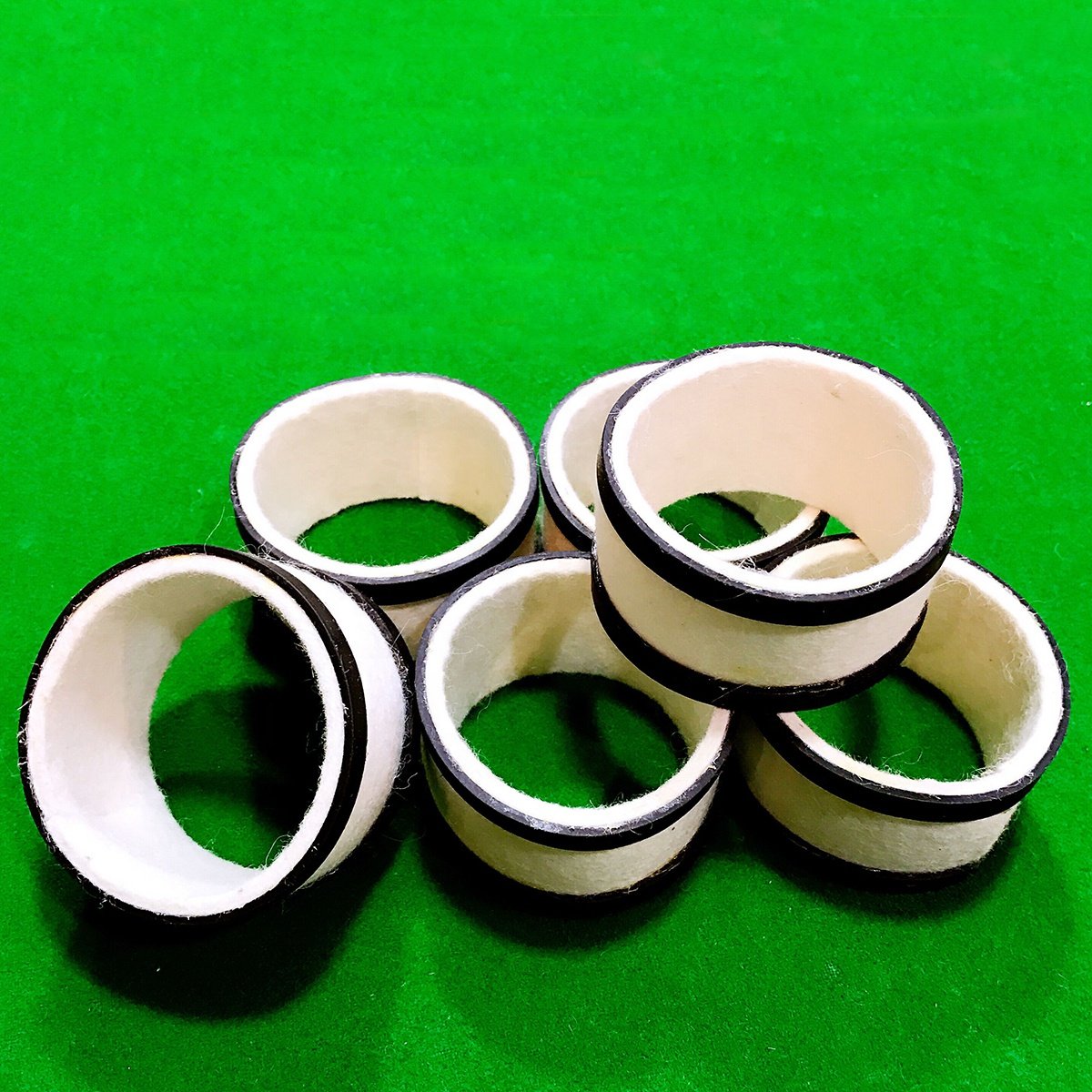 Pool ball cleaner rings 57.2mm 16pcs wool round ring woolen pads for billiard ball cleaner machine
