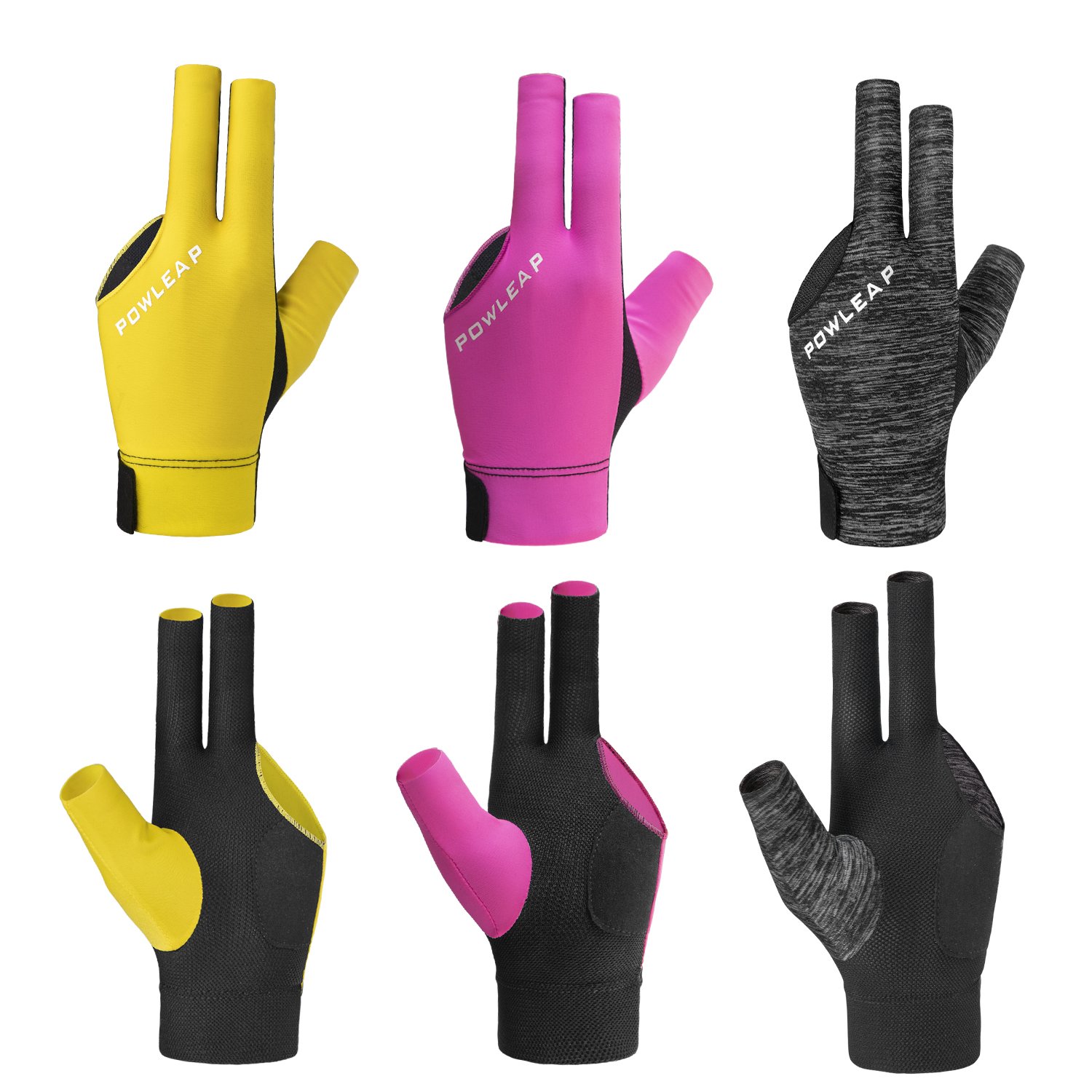 Men Women Fits Left Right Hand Custom Billiards Three Finger Shooters Cue Gloves Anti Skid Snooker Cue Gloves
