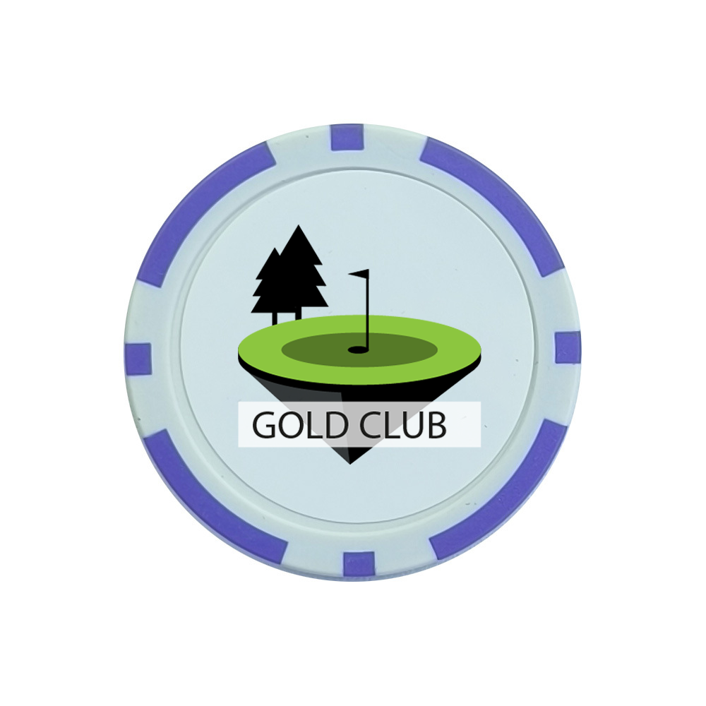 ABS Clay Metal Copper Golf Game Accessory Poker Chip With Metal Edition Blank Plastic Golf Ball Marker For Magnetic Divot Tool