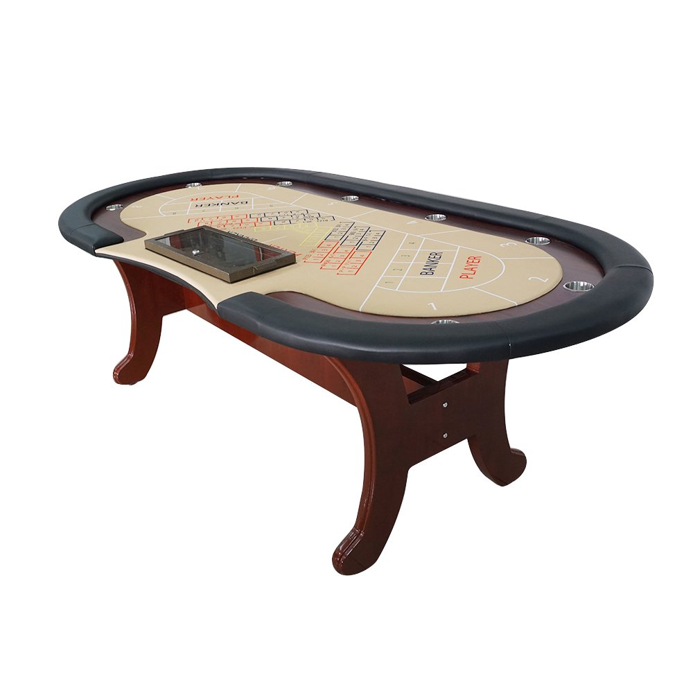 Casino One Stop Shop For Custom Felt Color Baccarat Tables 2.4m Casino Poker Game Gambling Table
