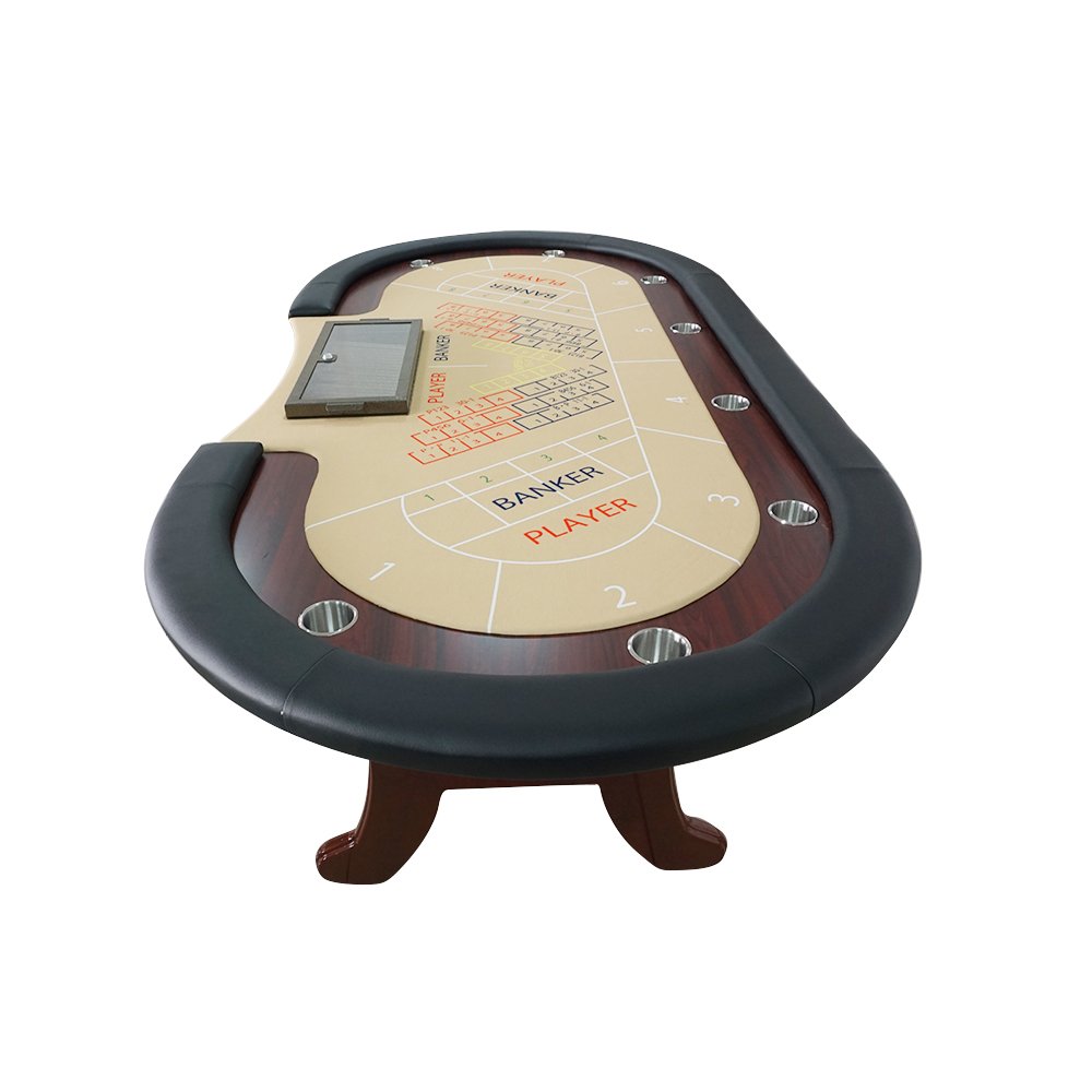 Casino One Stop Shop For Custom Felt Color Baccarat Tables 2.4m Casino Poker Game Gambling Table
