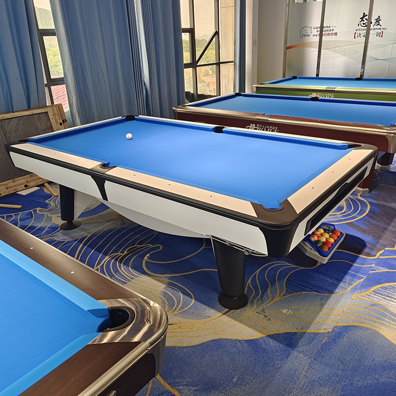 Bojue Brand Generation Six New Design Customised Logo American Luxury Pool table with Solid oak wood Wilsonart fireproof boards