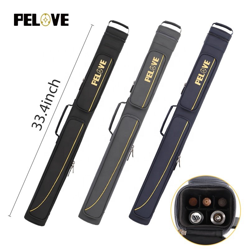Factory sells directly 2x3 Leather waterproof Pool Cue Case hard Club Barrel Box 1/2 Billiard cue cases