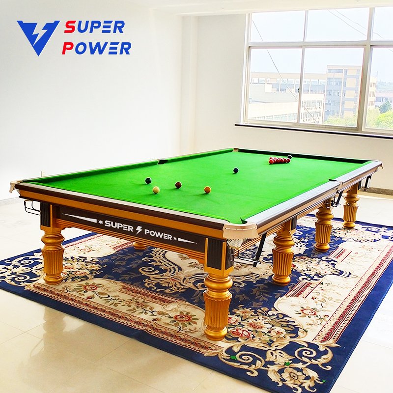 Super Power New Generation Custom Billiard Table Solid Wood High Quality 12ft Snooker Table