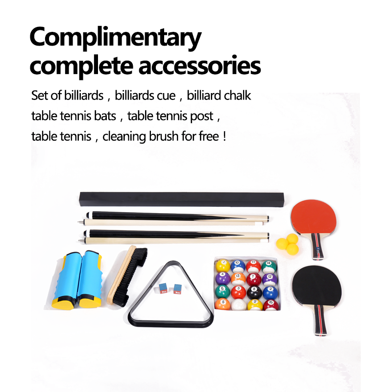 3-in-1 Multifunctional Indoor Game Table Snooker & Billiards Table Tennis Dining Table