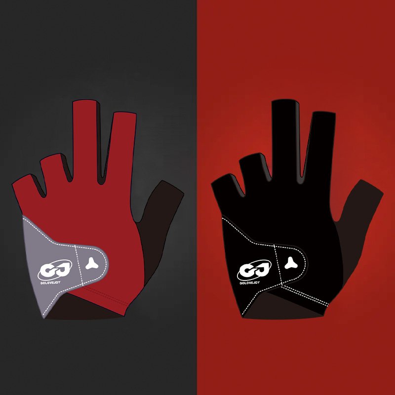 GJ GOLOVEJOY XG82 2024 New Design Billiards Pool Cue Gloves Open 3 Finger Shooter Snooker Gloves For Left Right Hand