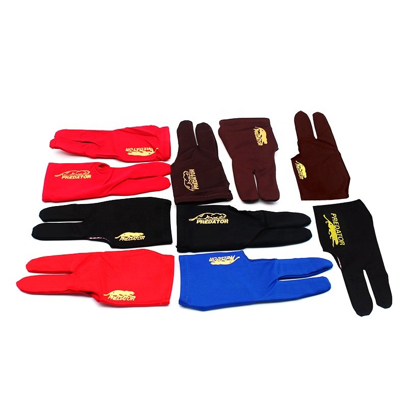 Popular Sell Good Quality Pattern 3 Fingers Billiard Pool Snooker Gloves