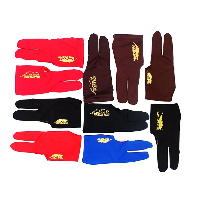 Popular Sell Good Quality Pattern 3 Fingers Billiard Pool Snooker Gloves