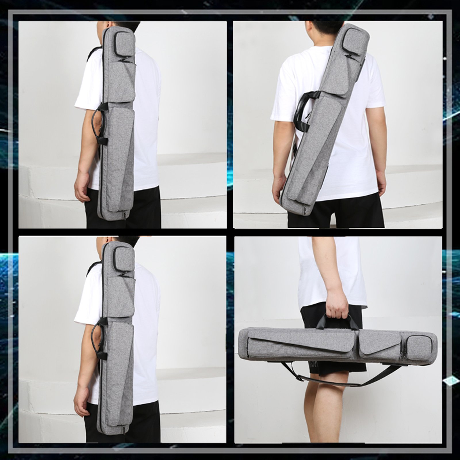wholesale 3 butts 4 shafts pool stick case double waterproof shoulder straps billiard cue case soft